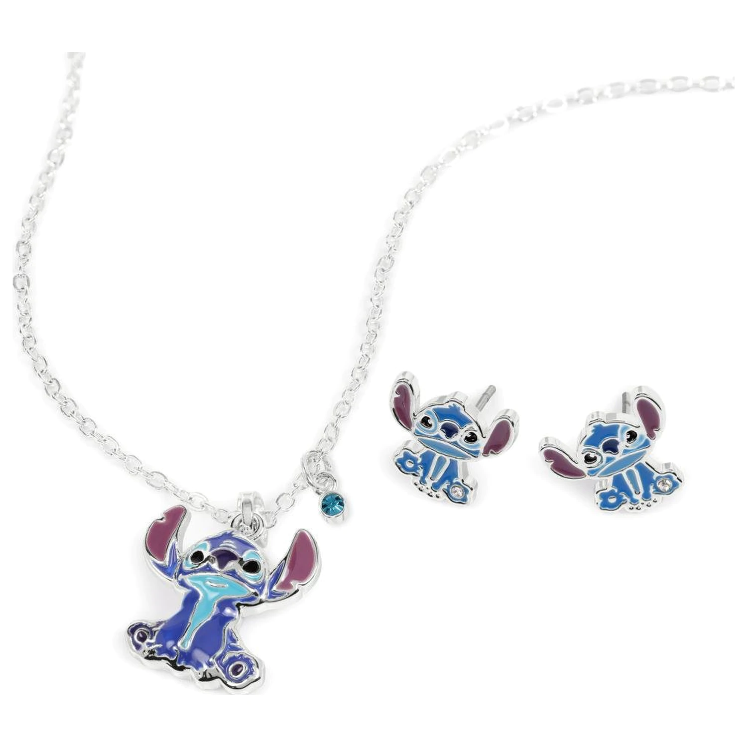Stitch Cercei si Colier Set Alama Placata poza produsului