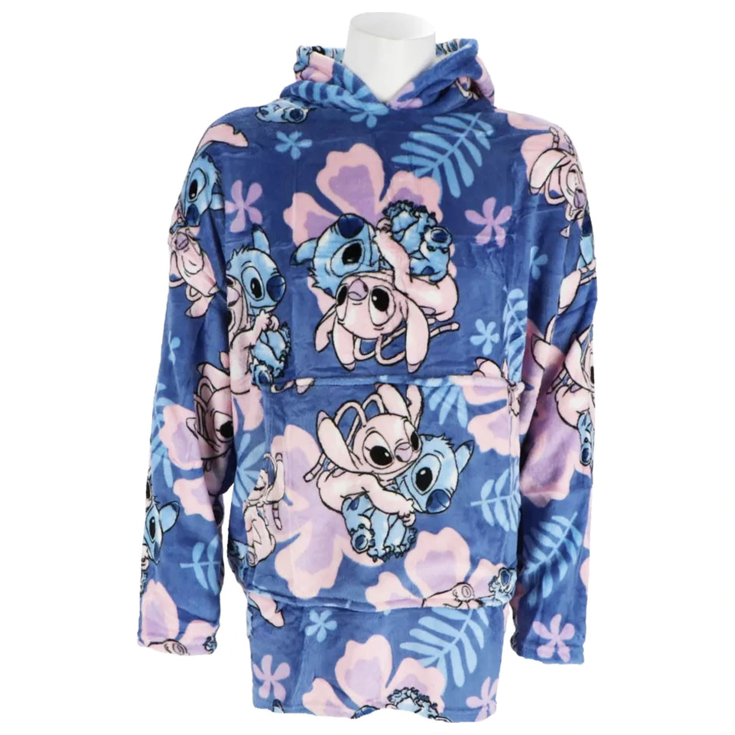 Stitch Hibiscus Slip-On Pătură din fleece pluș, Poncho 3-6 Ani poza produsului
