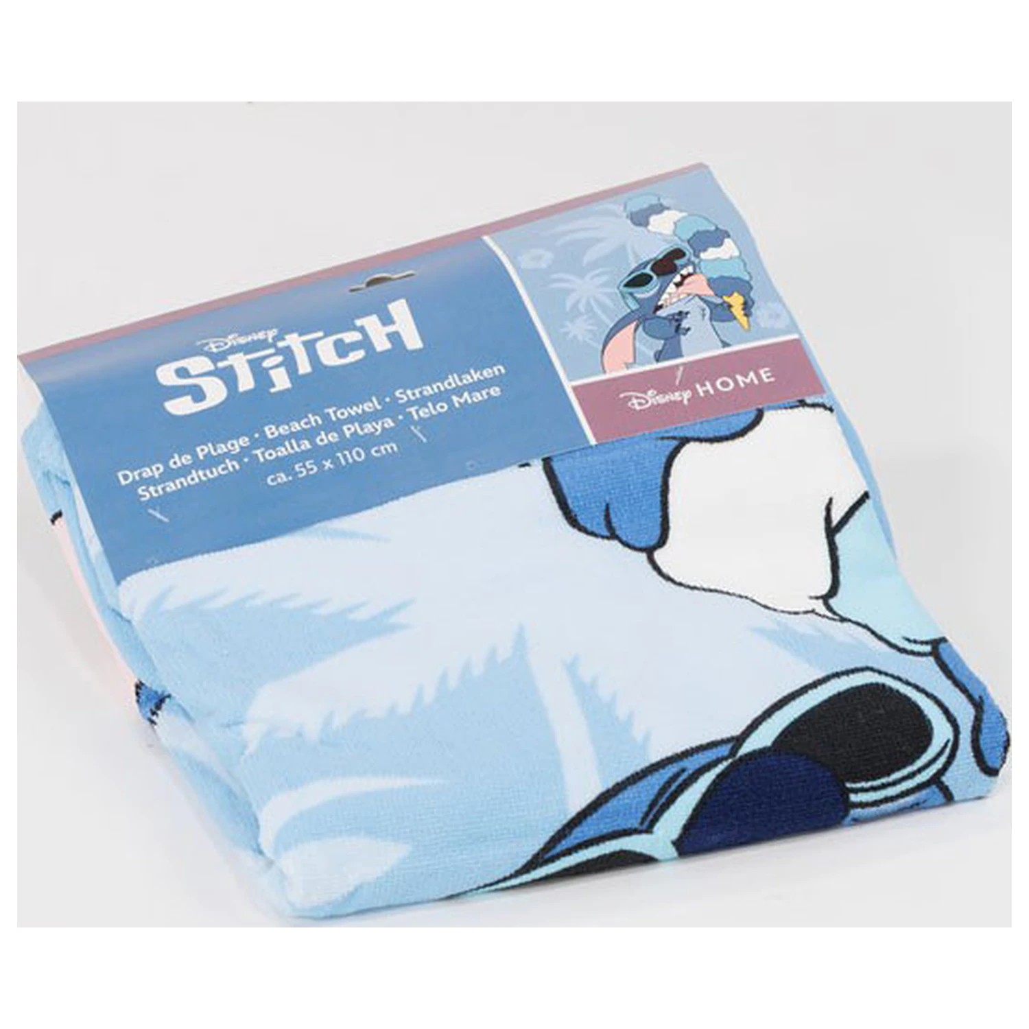 Lilo and Stitch prosop de plaja in forma de poncho cu tema inghetata 55x110 cm poza produsului