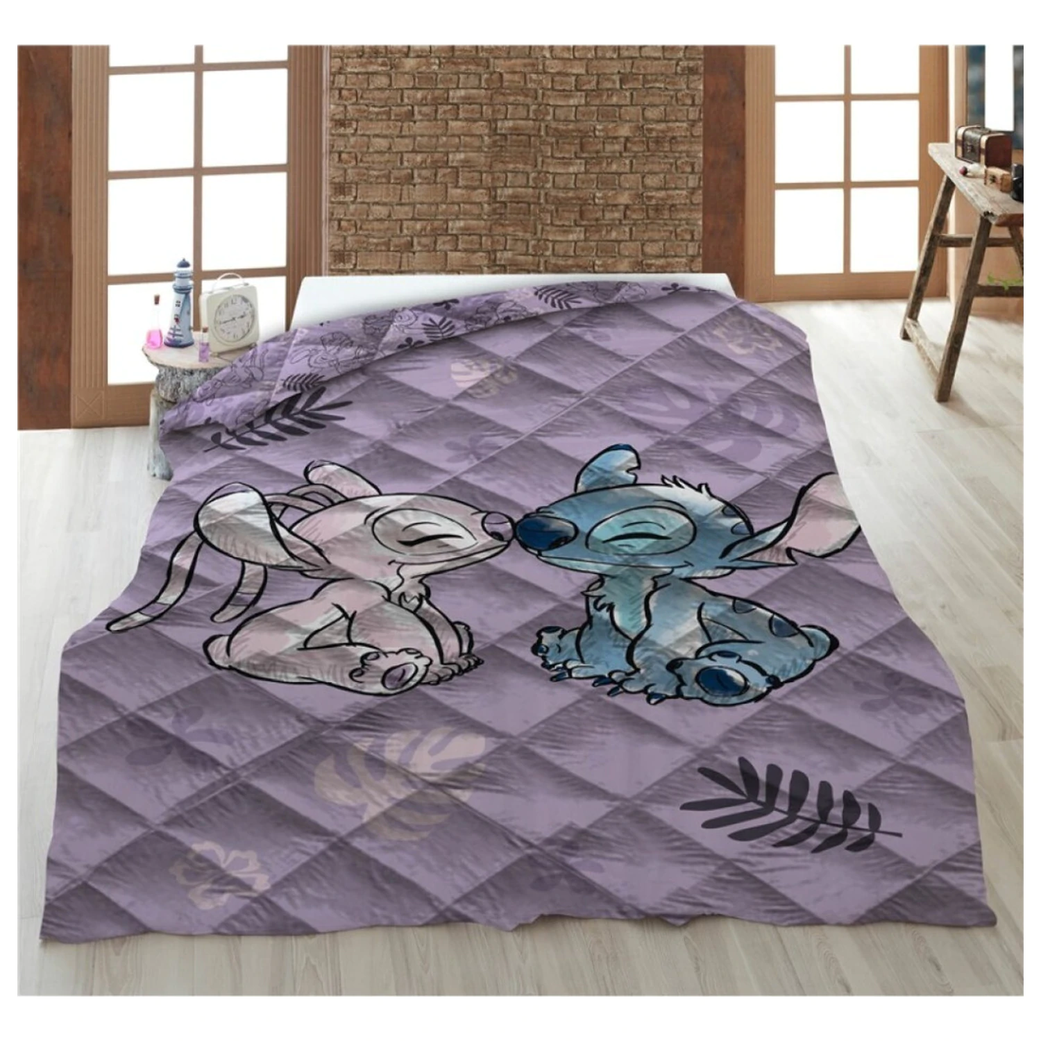 Stitch Lilo and Stitch Love Story Quilted Husă de plapumă, Pilota 140x200cm poza produsului
