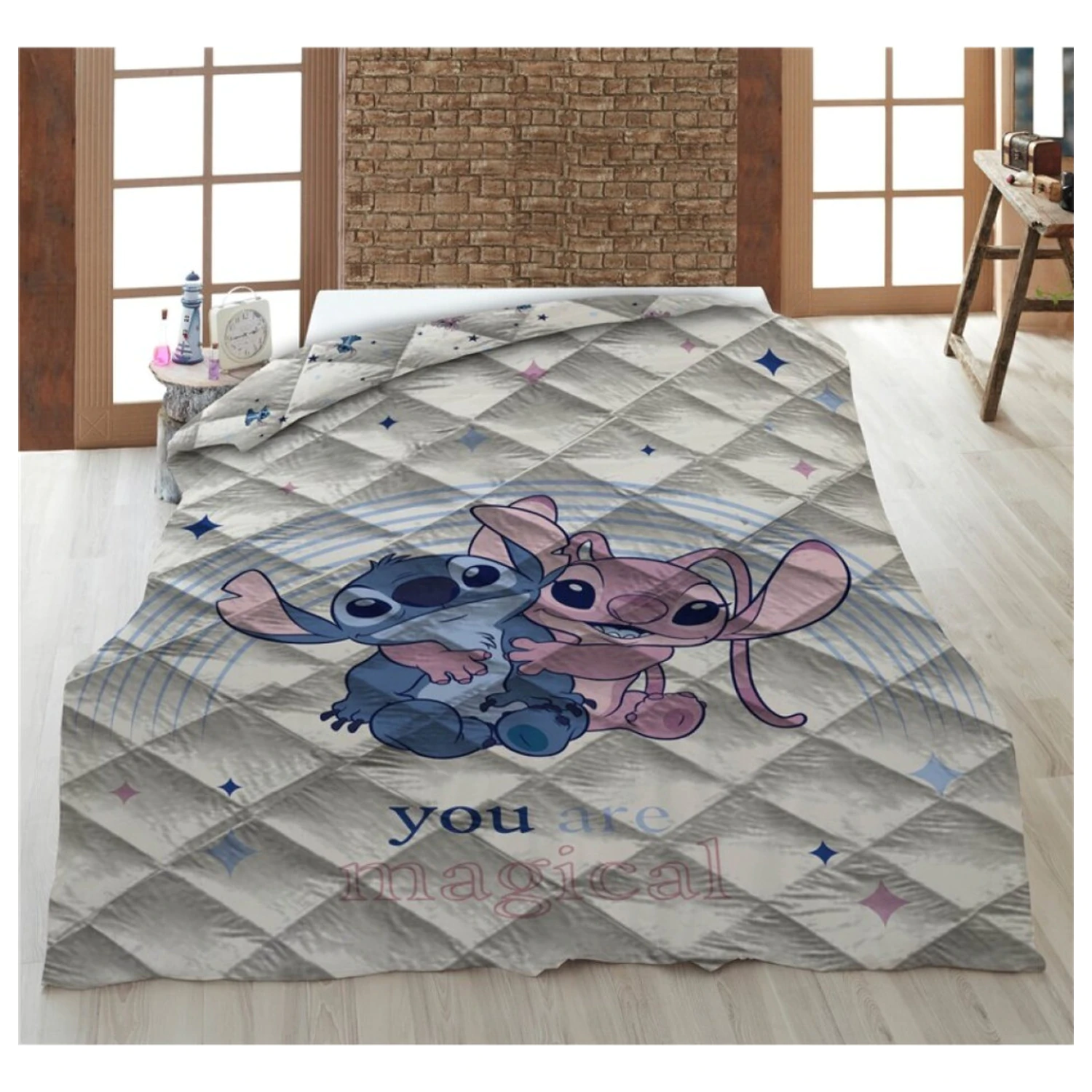 Lilo and Stitch Magical cuvertura matlasata, pilota 140x200cm poza produsului