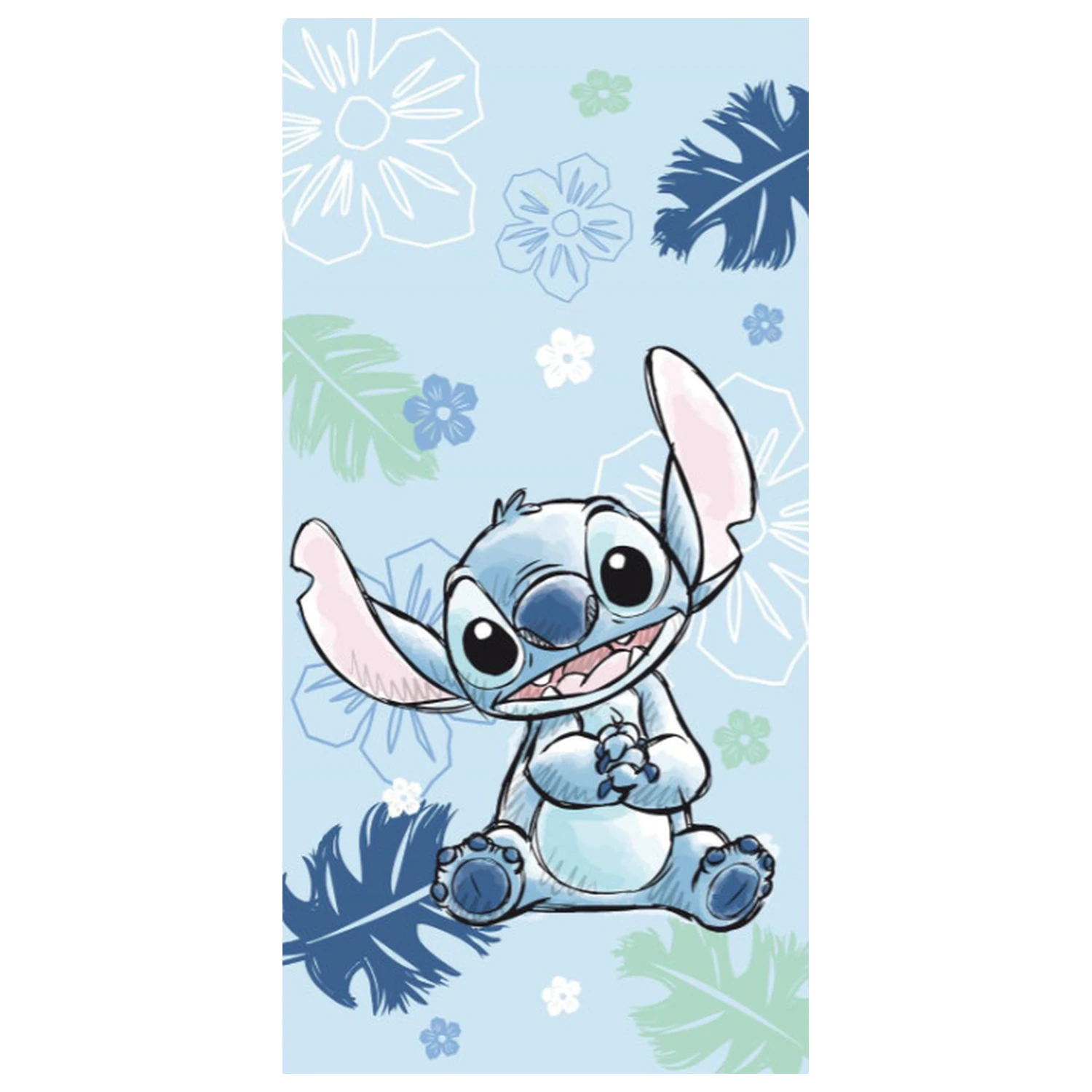 Stitch Ohana Blue Prosop 70x140cm poza produsului