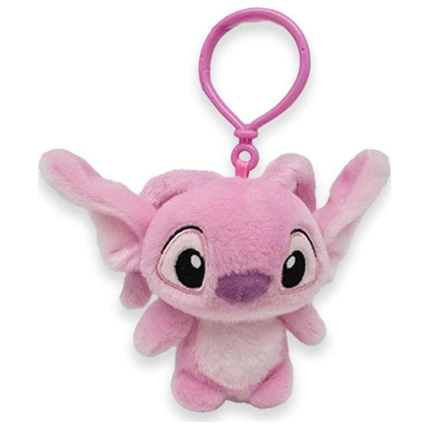Stitch Pink figurina de plus 3D cu umeras, pandantiv pentru geanta 12 cm poza produsului