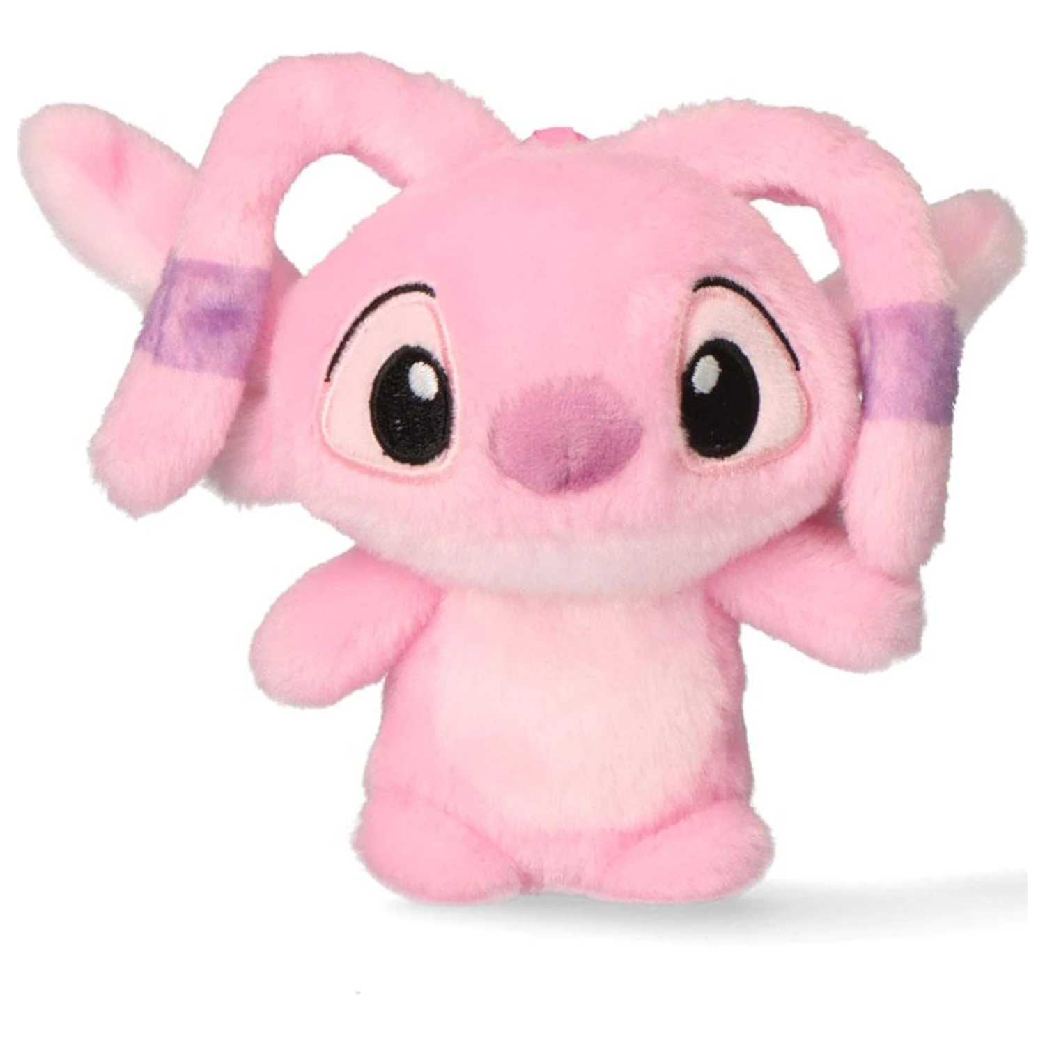 Stitch Pink figurina de plus 3D cu umeras, pandantiv pentru geanta 12 cm poza produsului