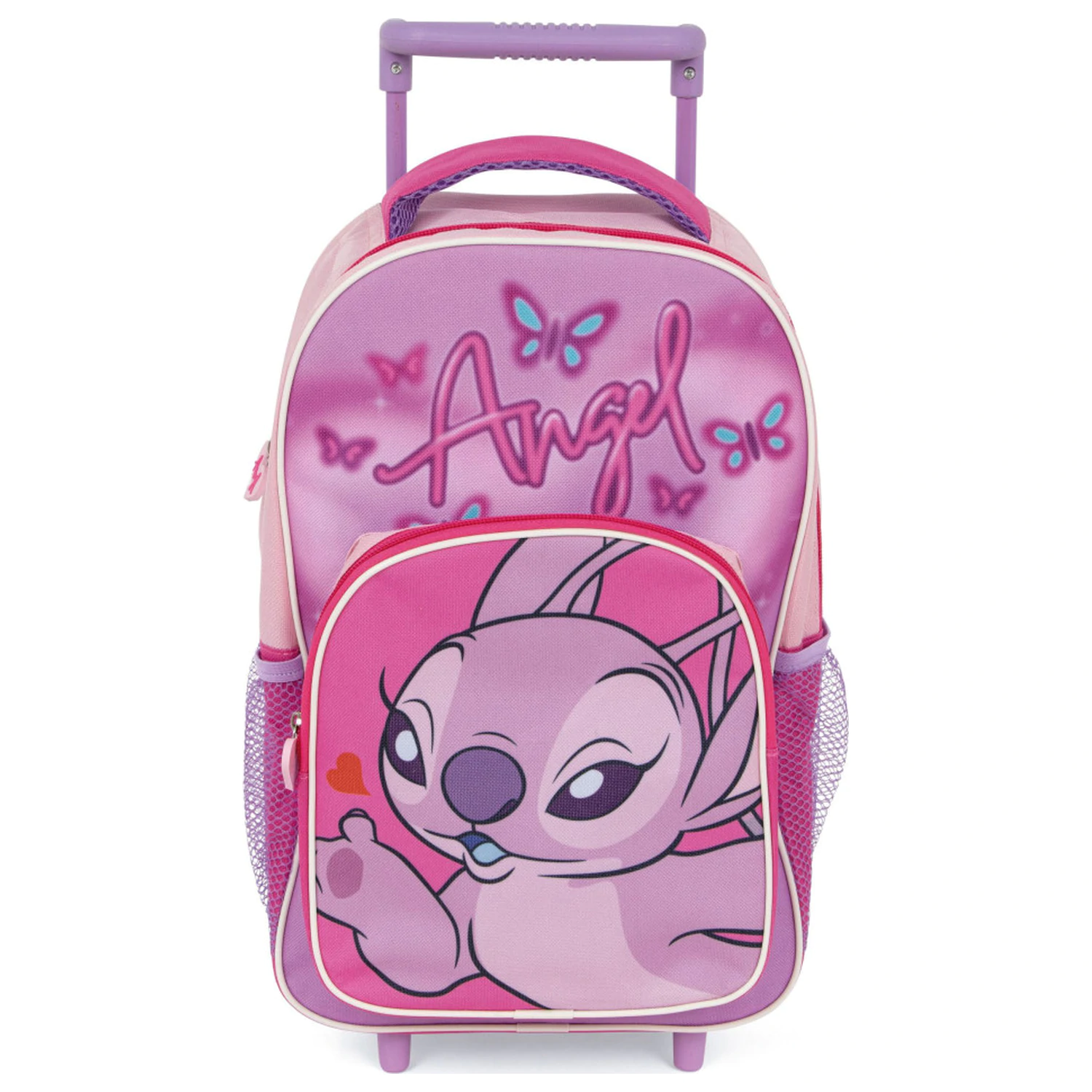 Stitch Pink Angel Rolling Rucsac preșcolar, Geanta 36 cm poza produsului