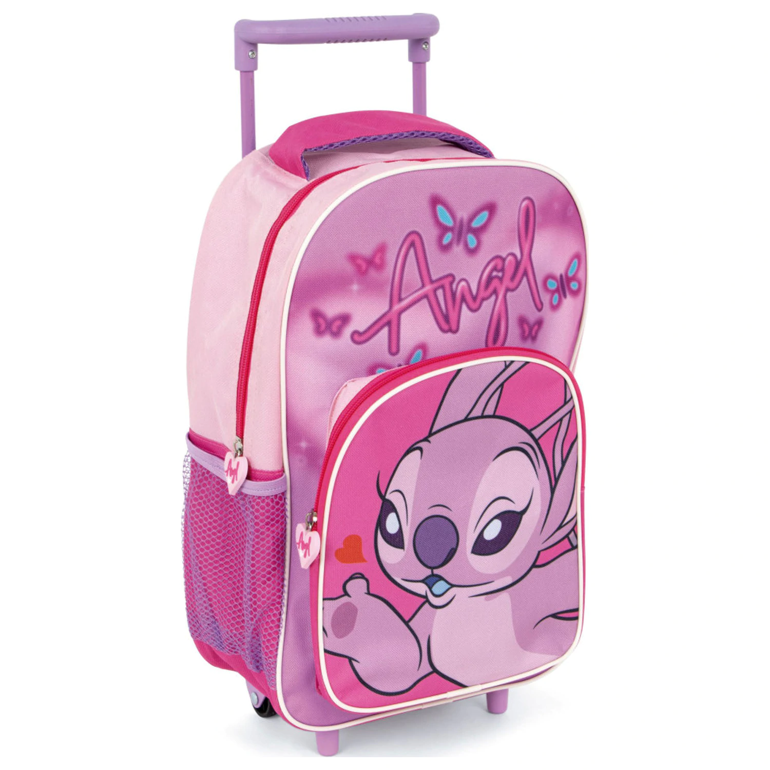 Stitch Pink Angel Rolling Rucsac preșcolar, Geanta 36 cm poza produsului