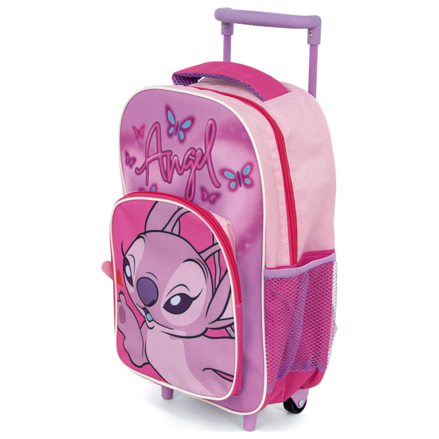 Stitch Pink Angel Rolling Rucsac preșcolar, Geanta 36 cm poza produsului