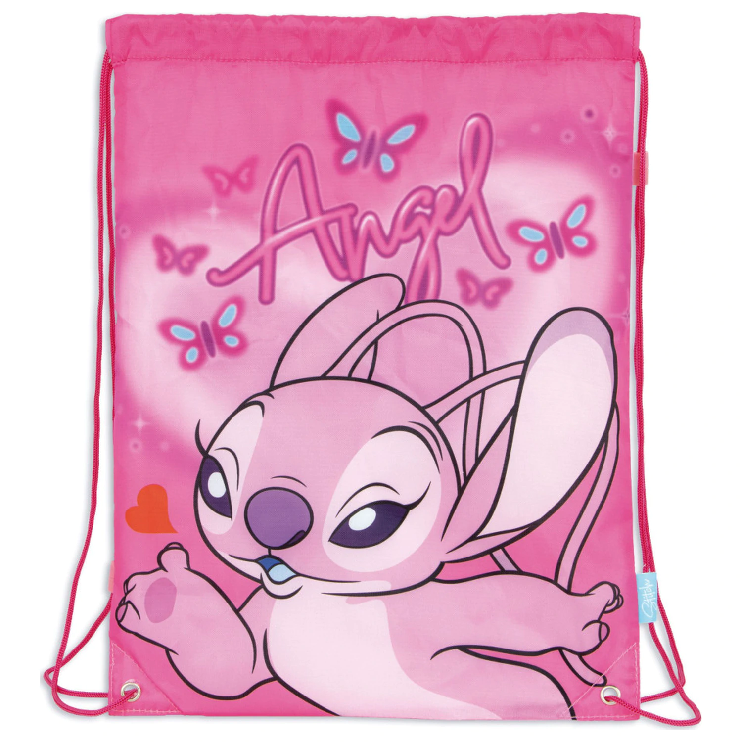 Stitch Pink Angel geanta sport, geanta de gimnastica 44 cm poza produsului