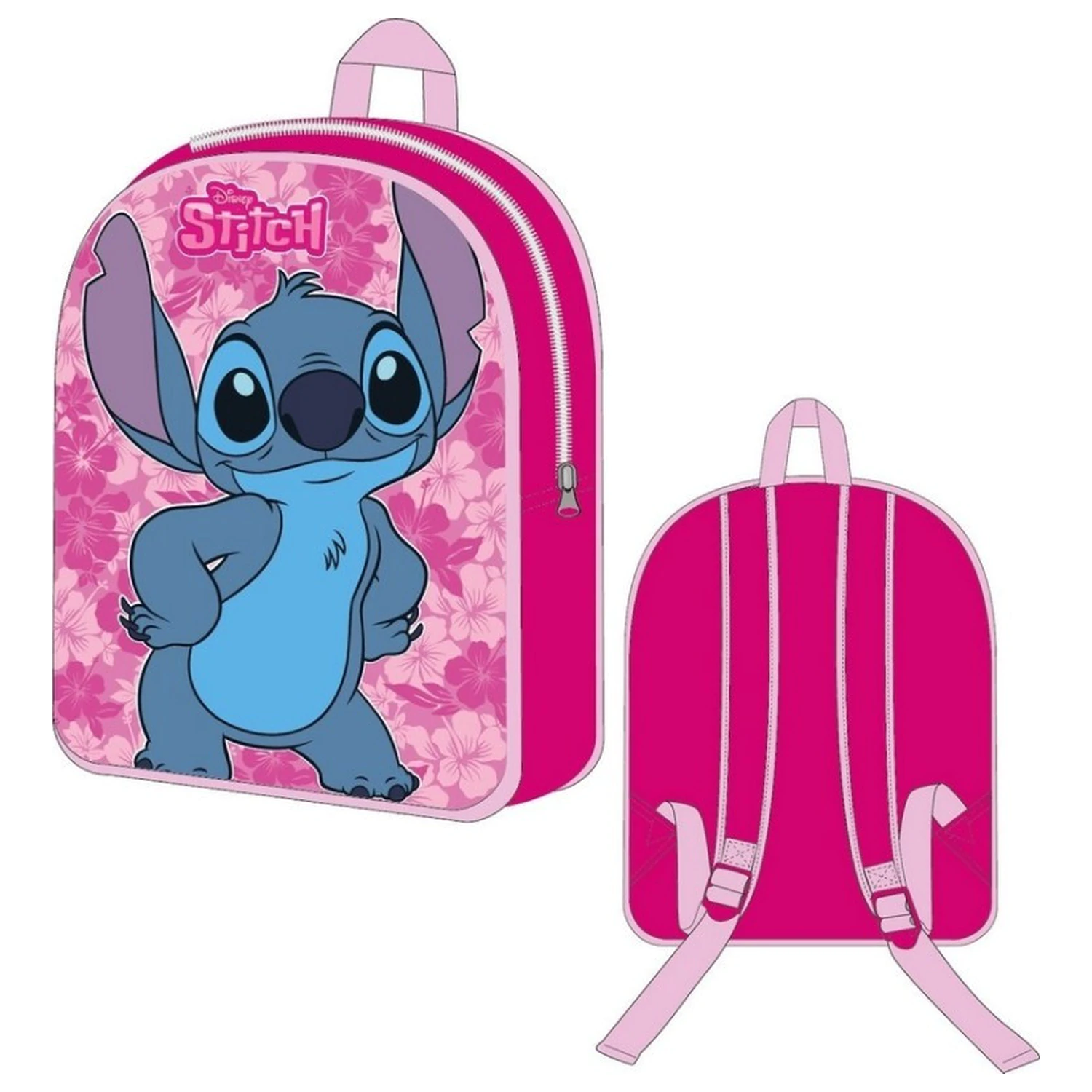Stitch Rucsac si Geanta Pink Leaf, 30 cm poza produsului