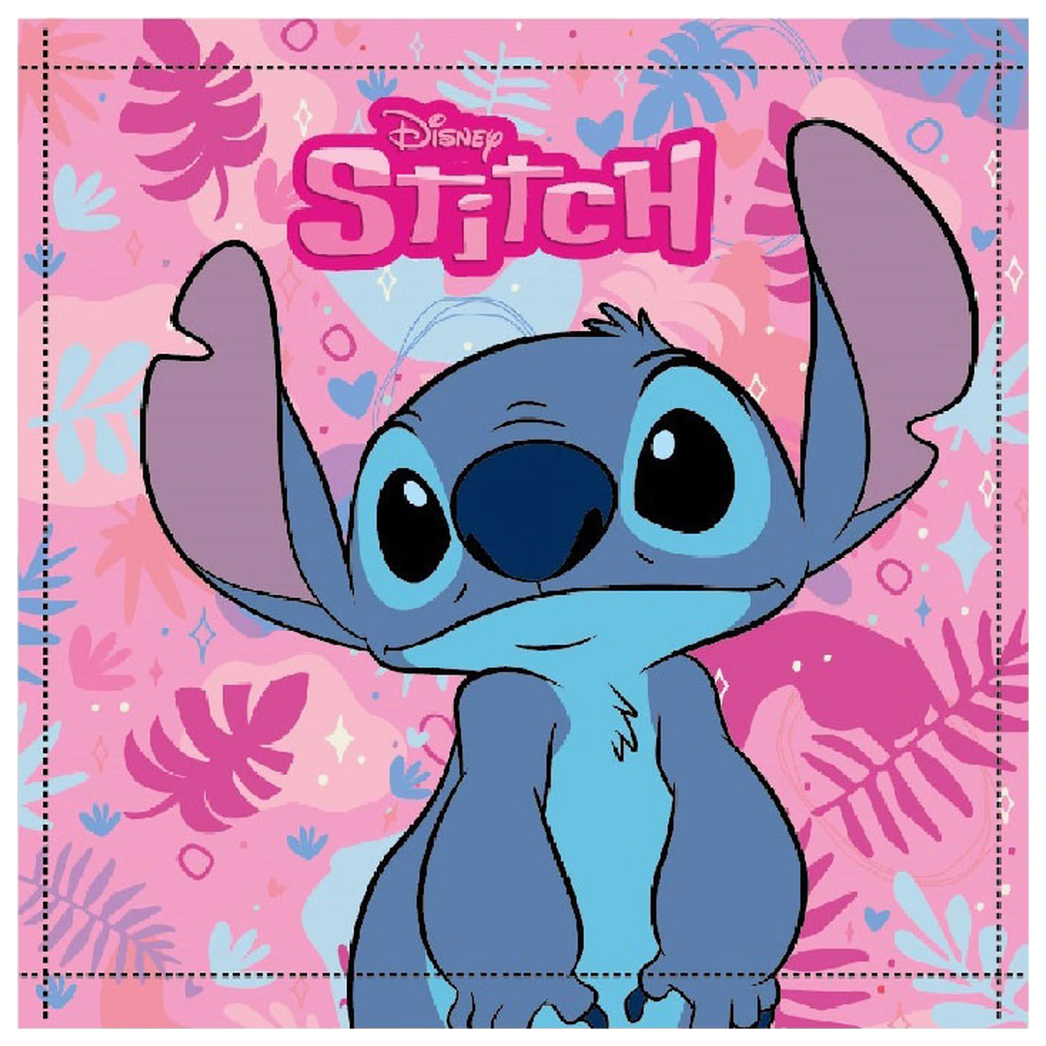 Stitch Pink Paradise prosop de maini, prosop de fata, prosop 30x30cm poza produsului
