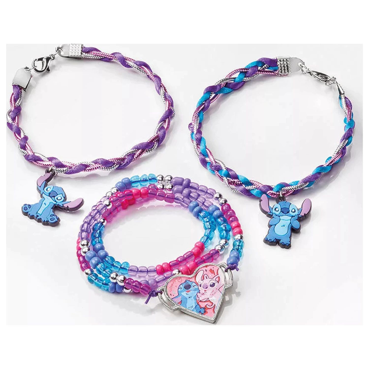 Stitch Purple charm bracelet making kit poza produsului