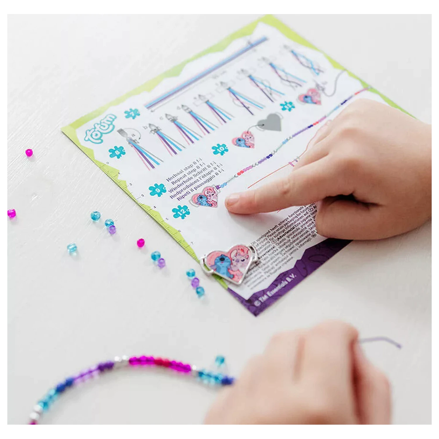 Stitch Purple charm bracelet making kit poza produsului