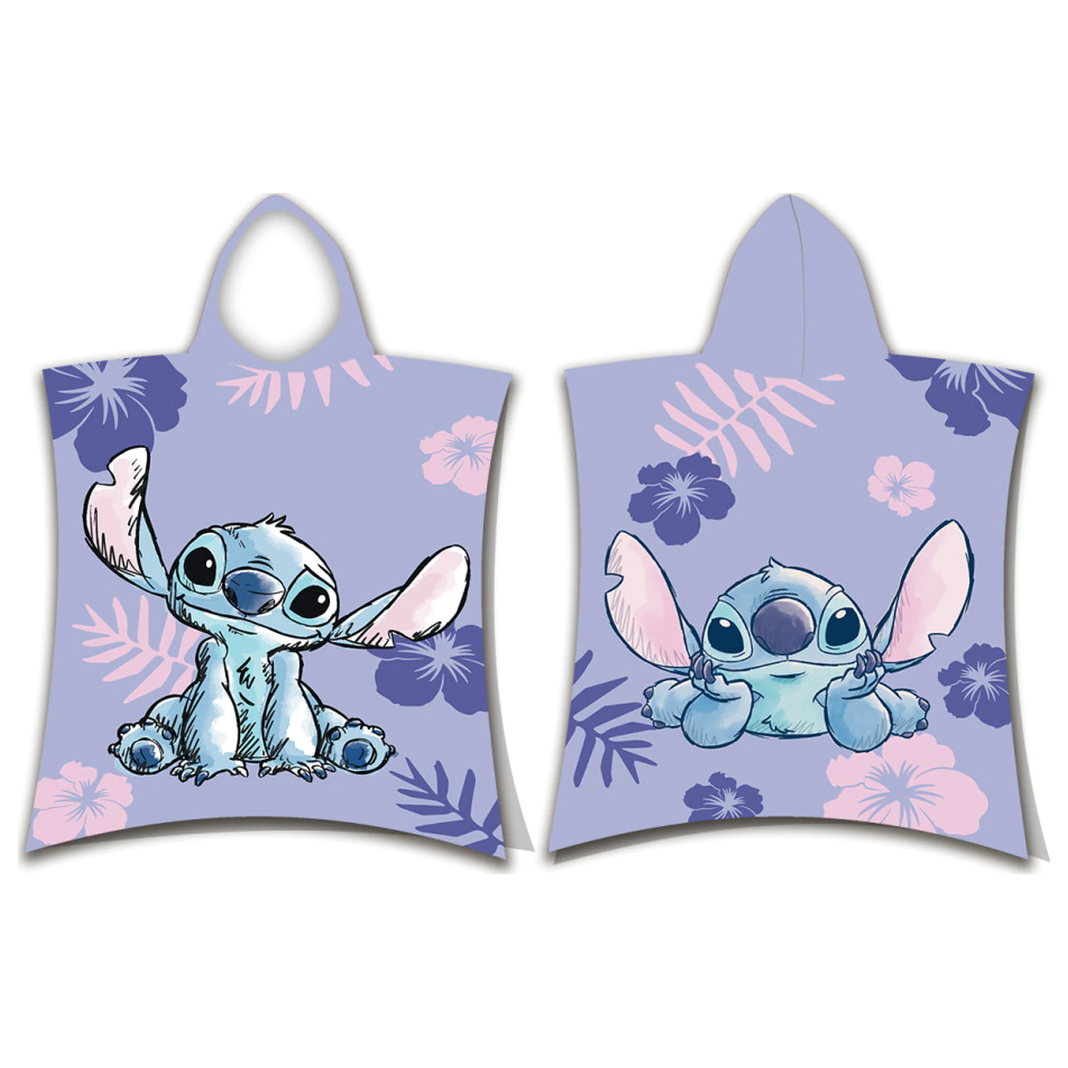 Stitch Purple proasp plaja prosop poncho poza produsului