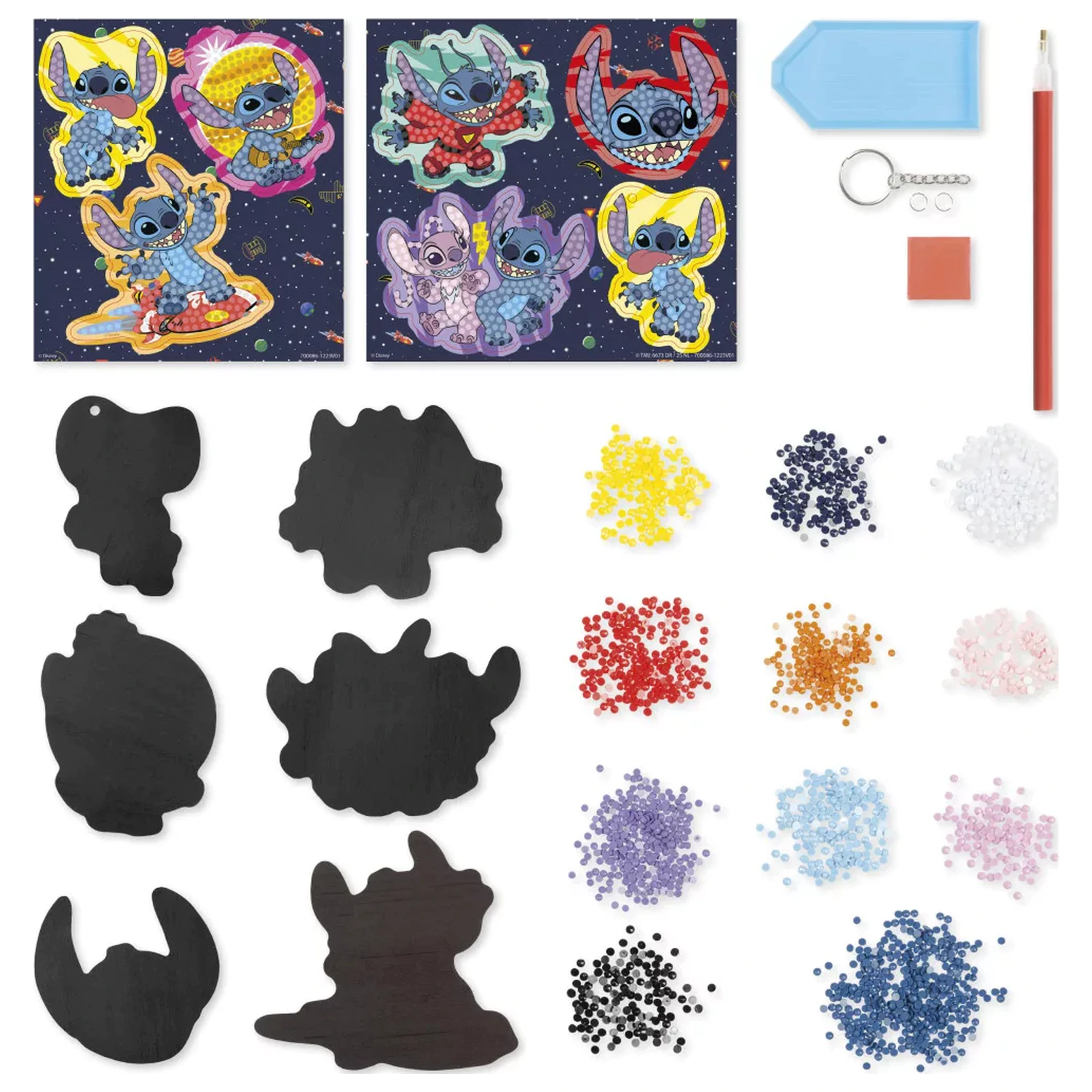 Lilo and Stitch Surf set magnetic cu diamante încrustate poza produsului