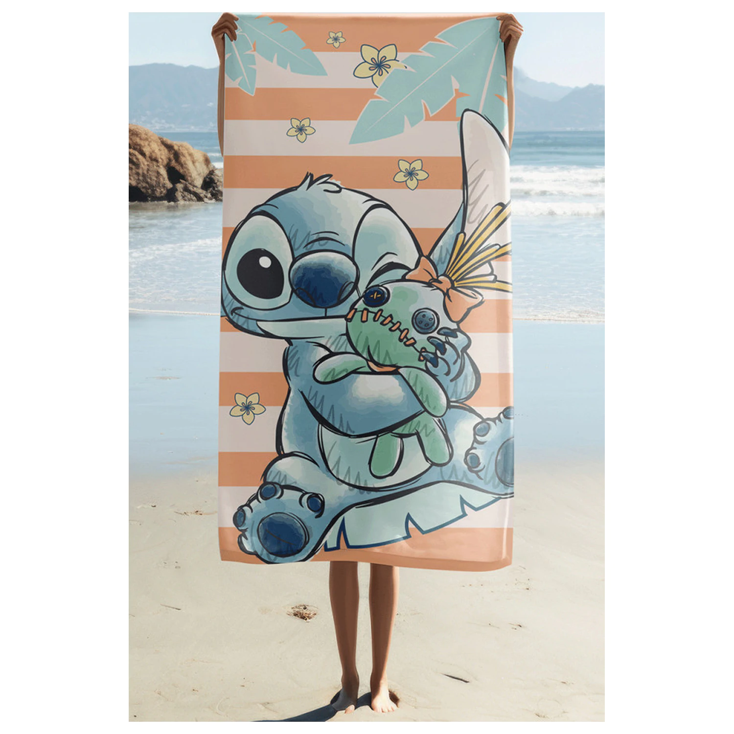 Stitch Tropical Hugs prosop 70x140cm poza produsului