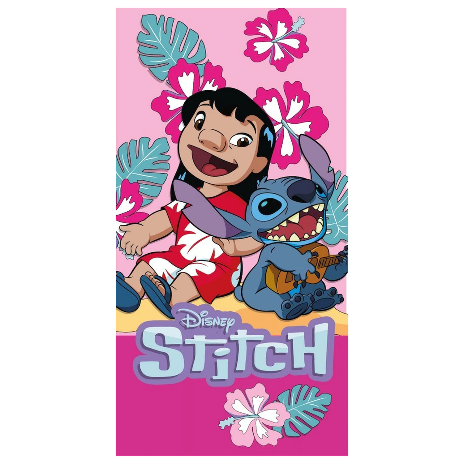 Lilo & Stitch Ukulele Time Prosop 70x140 cm poza produsului