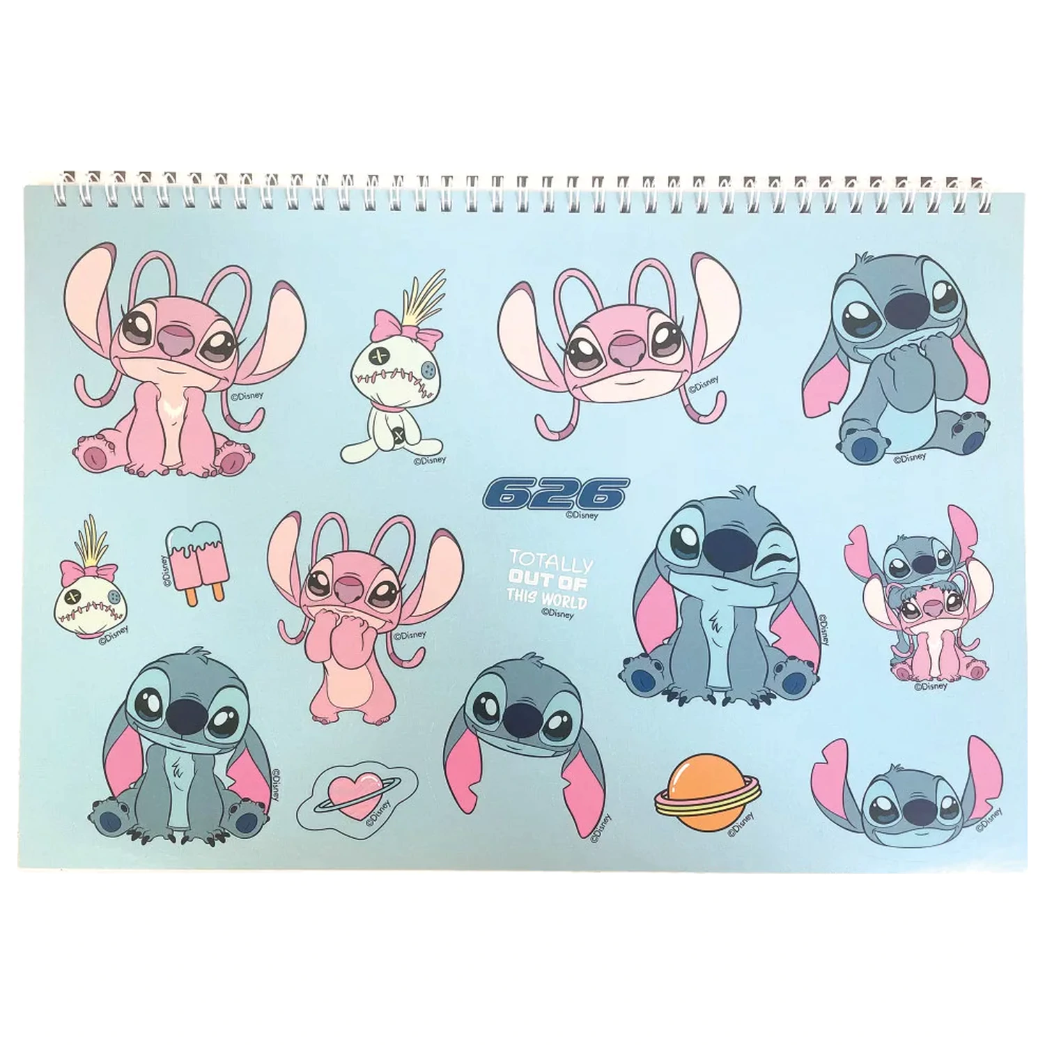 Stitch Universe A4 caiet spiralat de schite 40 foi cu stickere poza produsului