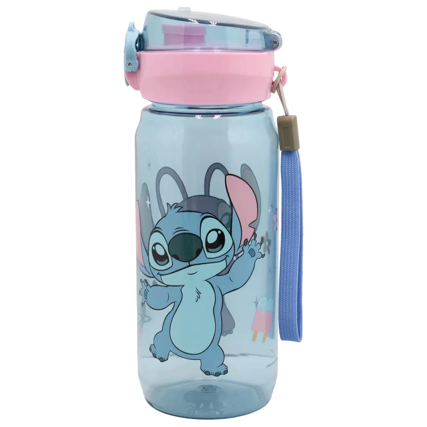Stitch Universe sticla de apa din plastic cu agatator 600 ml poza produsului