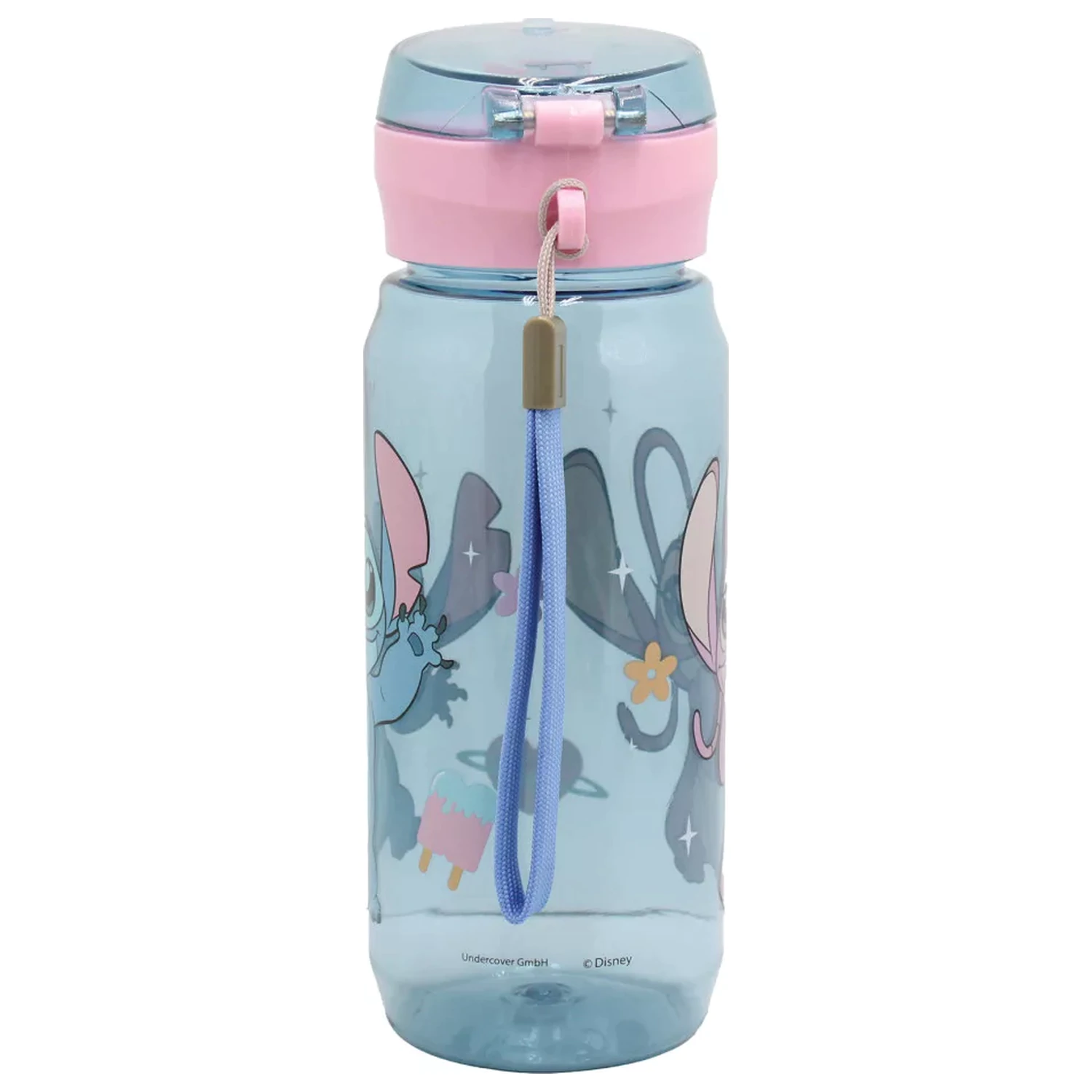 Stitch Universe sticla de apa din plastic cu agatator 600 ml poza produsului