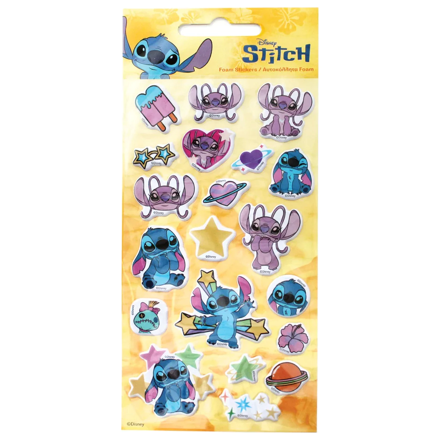 Set de autocolante tip burete pufos Stitch Universe poza produsului