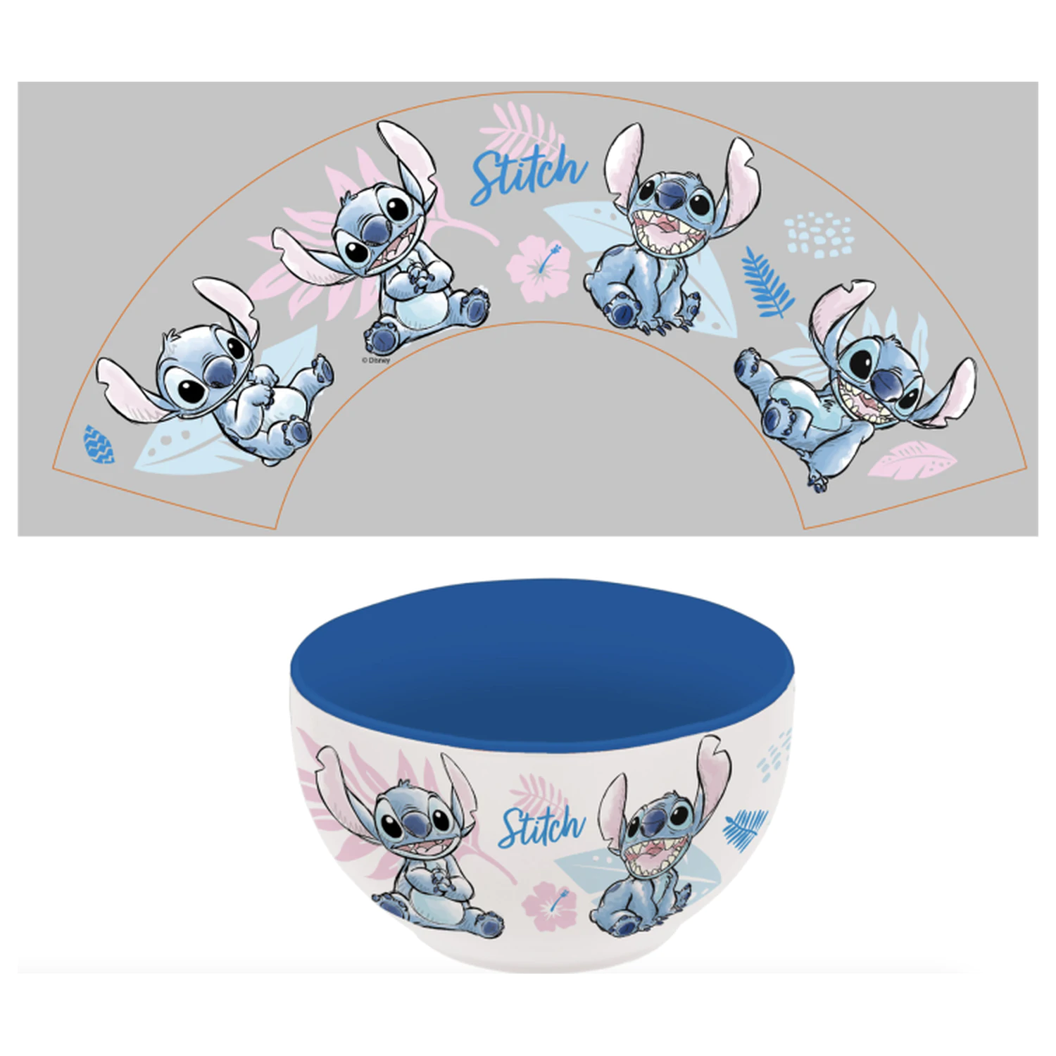 Stitch Watercolor Blue bol ceramic poza produsului