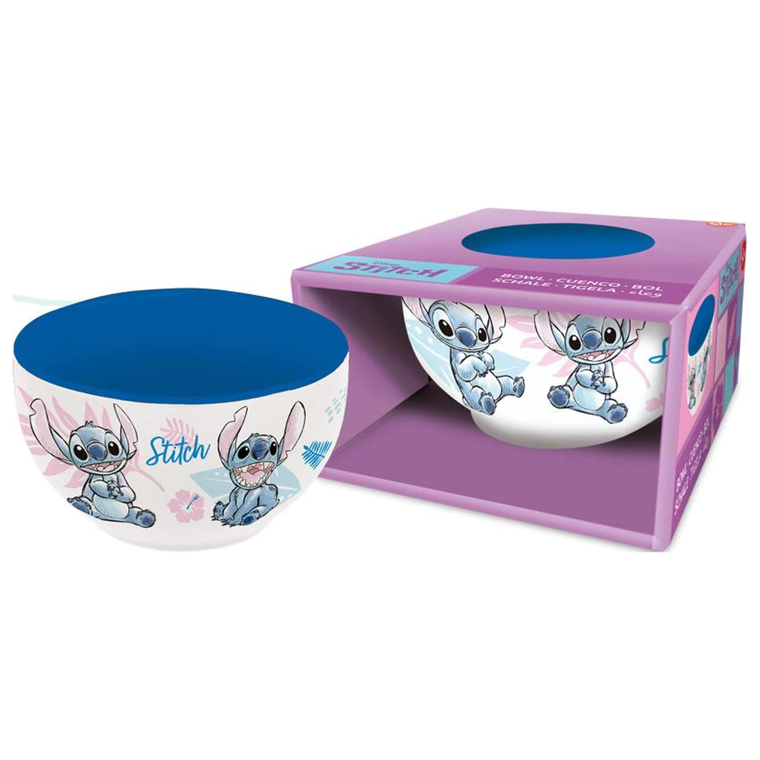 Stitch Watercolor Blue bol ceramic poza produsului