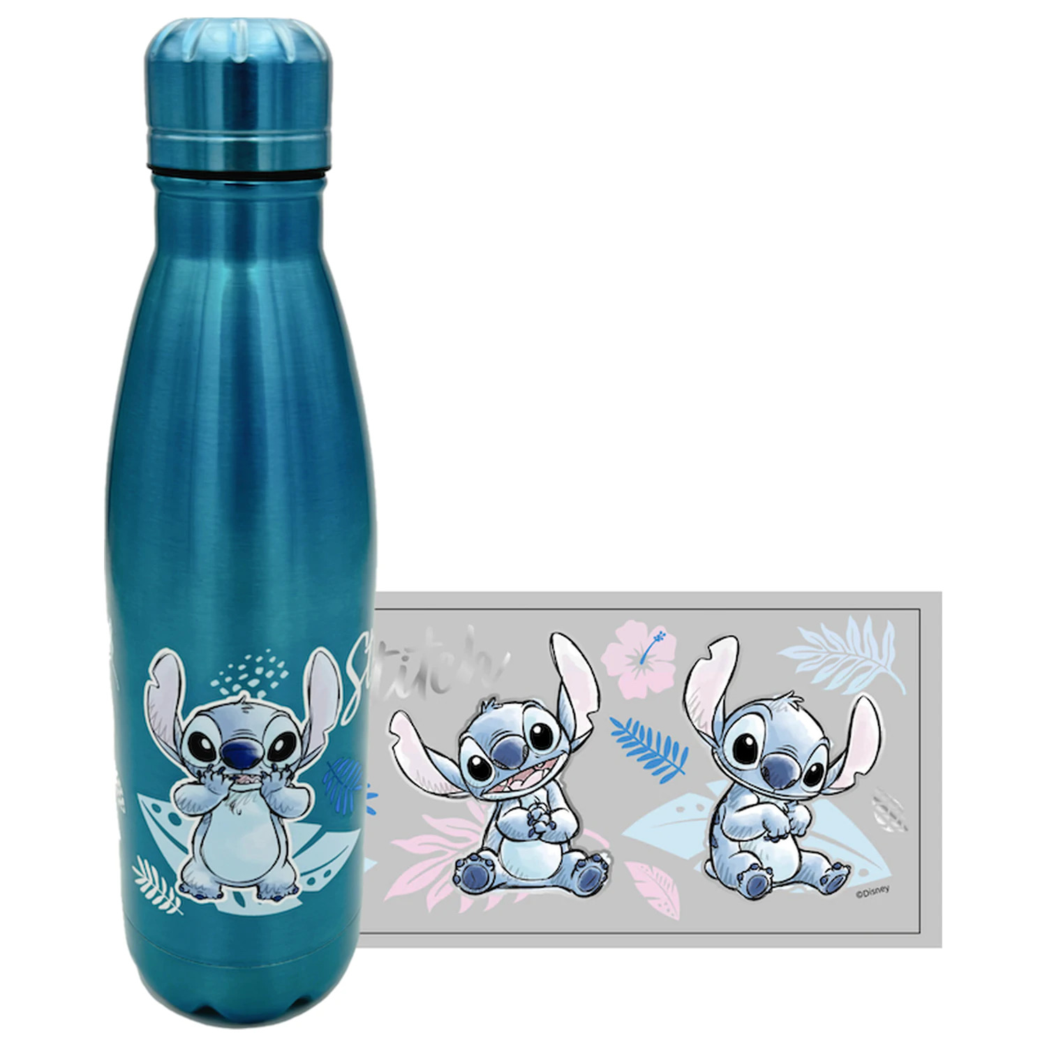 Stitch Watercolor Metalic Blue Sticla din otel inoxidabil 780ml poza produsului