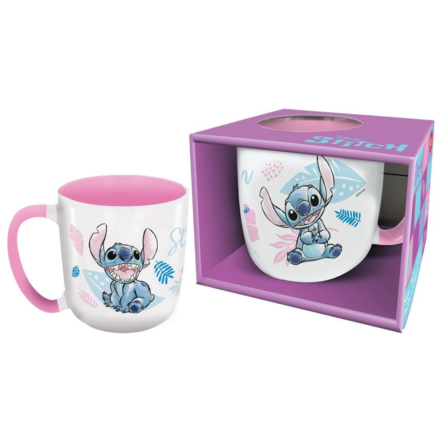 Stitch Watercolor Pink Cana poza produsului