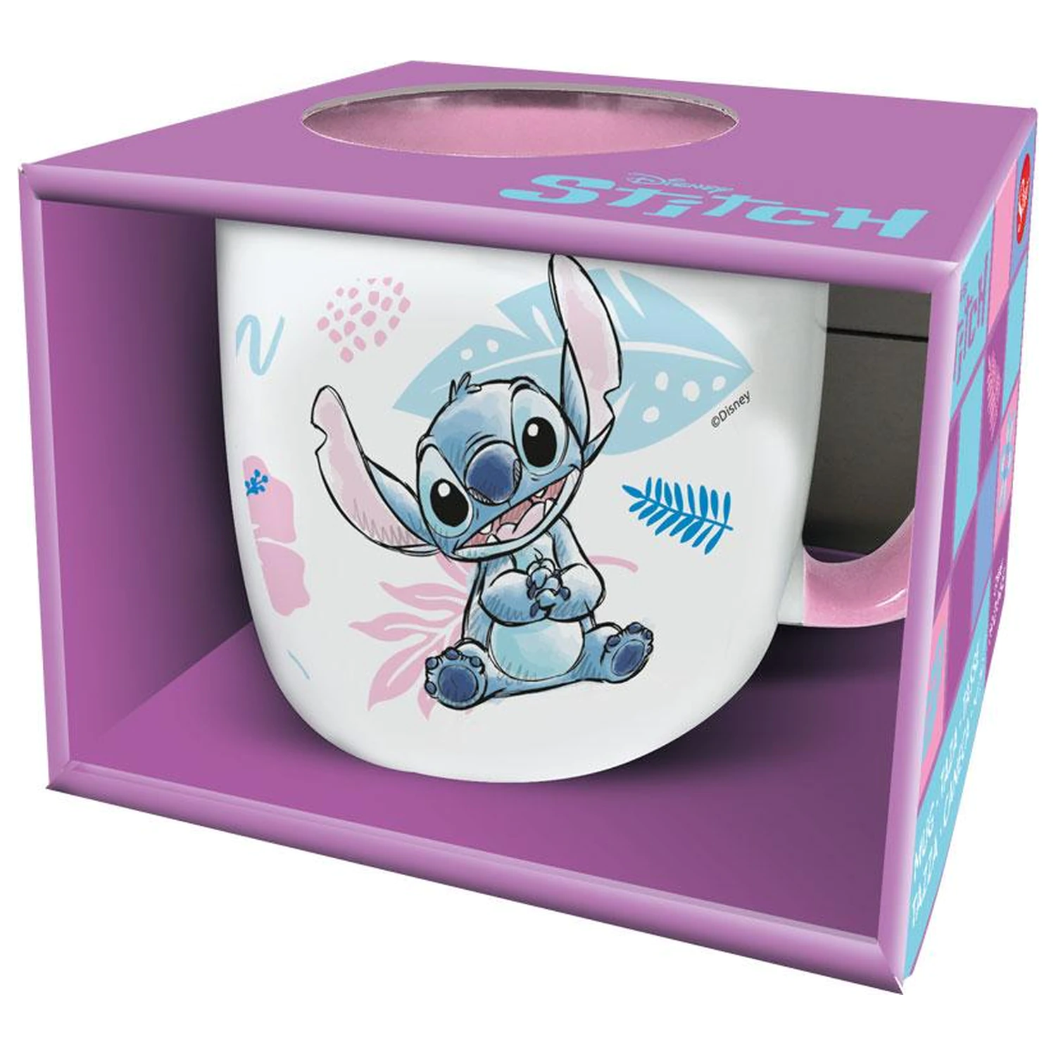 Stitch Watercolor Pink Cana poza produsului