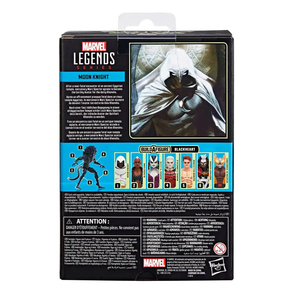 Figurină de acțiune Marvel Legends Strange Tales Moon Knight (BAF: Blackheart) 15 cm poza produsului