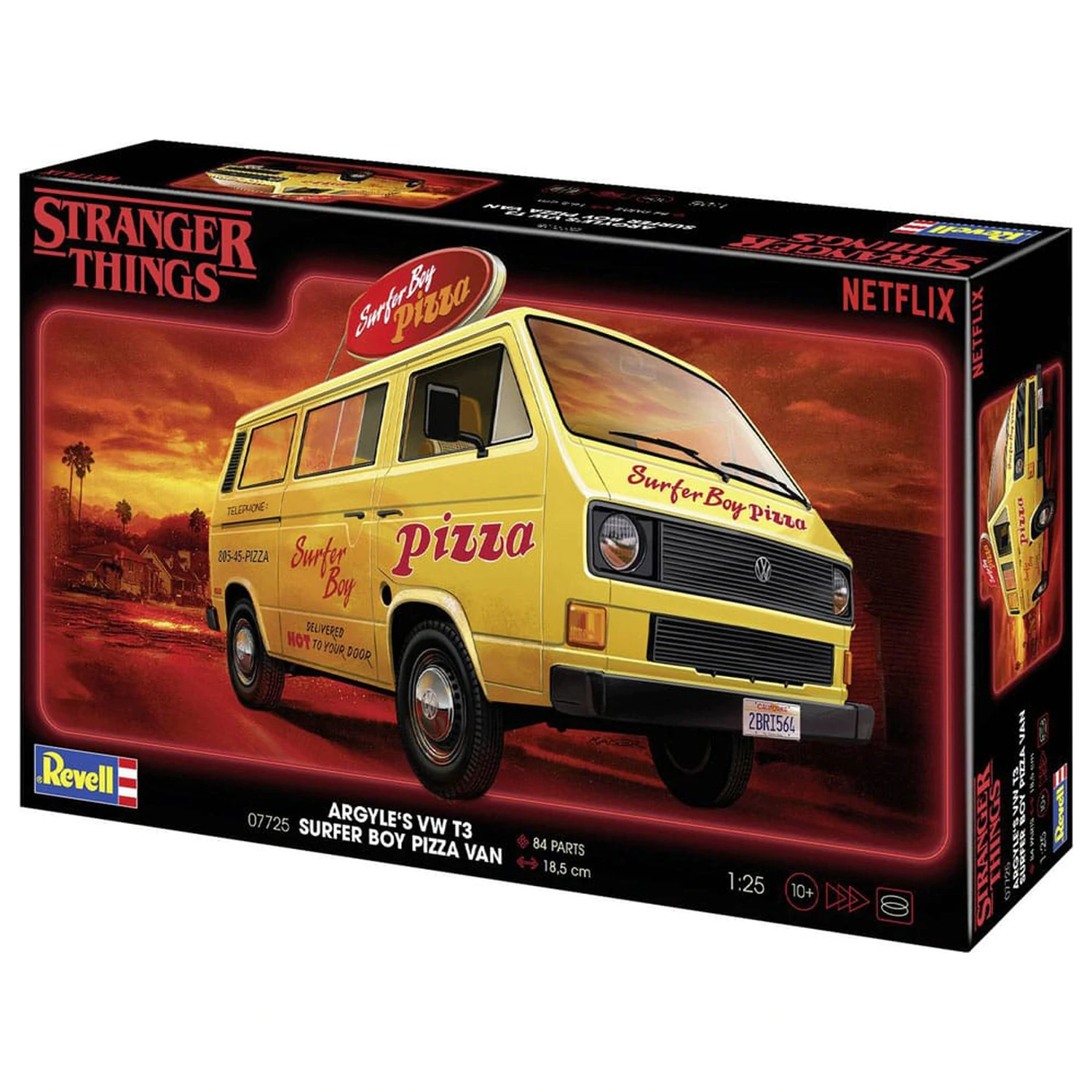 Stranger Things Set de model 1/25 VW T3 Bus Surfer Boy 19 cm poza produsului