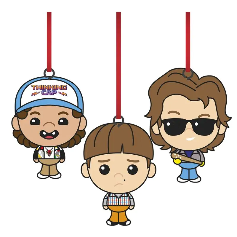 Stranger Things Set 3 ornamente de Crăciun poza produsului