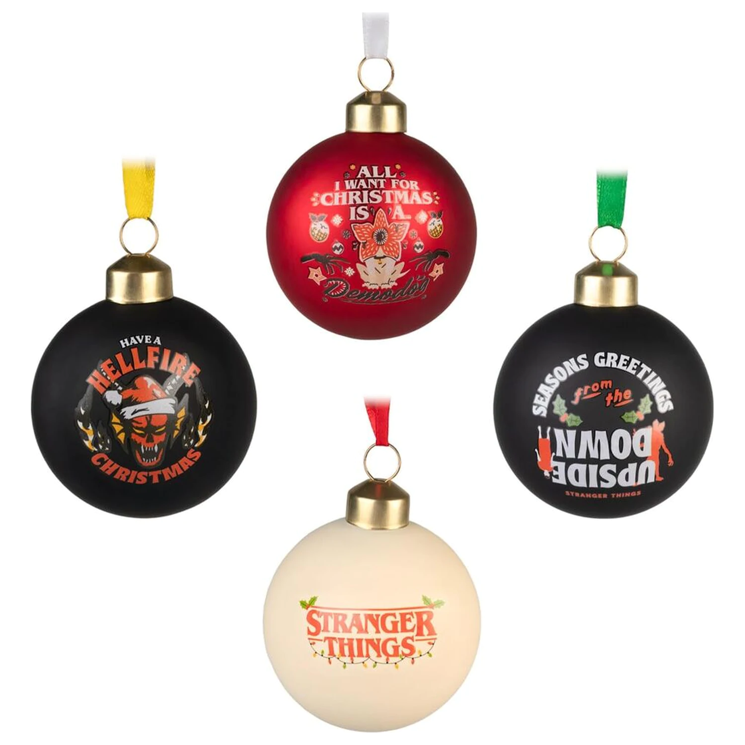 Stranger Things Set 4 ornamente de Crăciun poza produsului