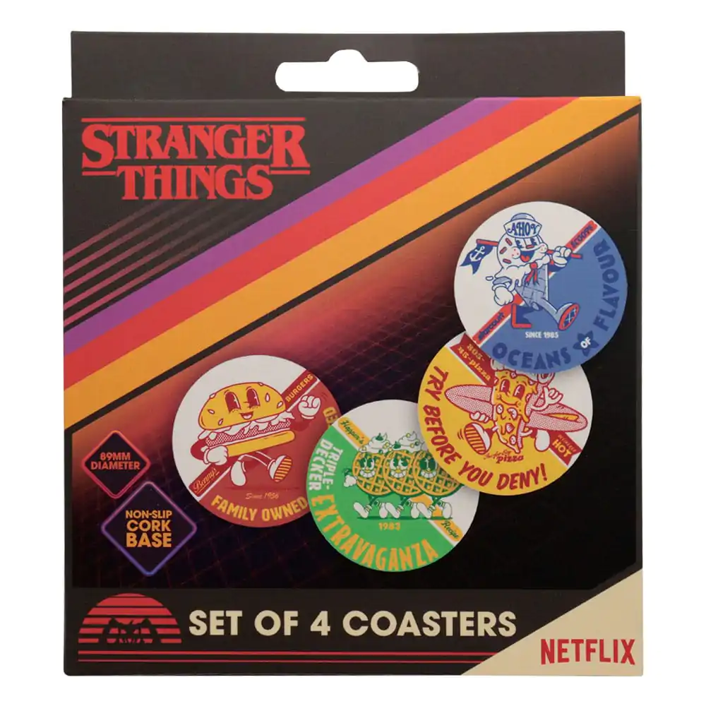 Stranger Things Set de suporturi pentru pahare 4 buc poza produsului