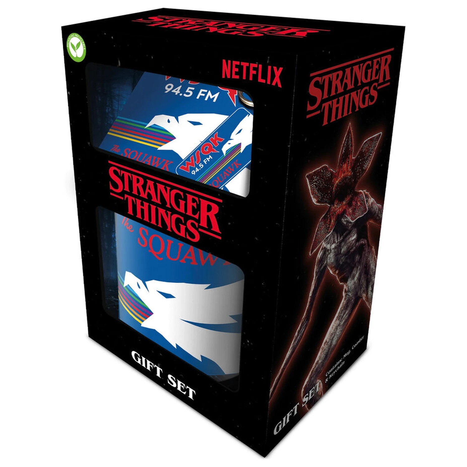 Stranger Things 5 Set Cana + Suport pahar + breloc poza produsului