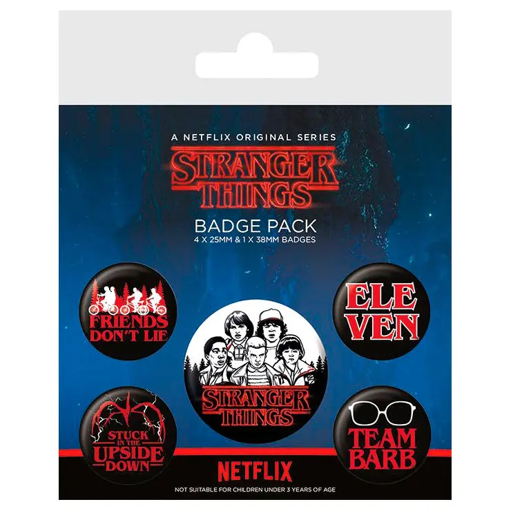 Stranger Things Pin-Back Buttons Set de 5 Bucăți cu Personaje poza produsului