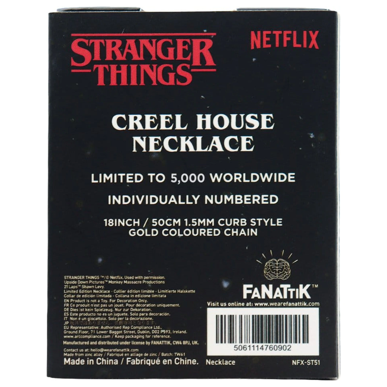 Stranger Things colier Creel House Window Limited Edition 3 x 2 cm poza produsului