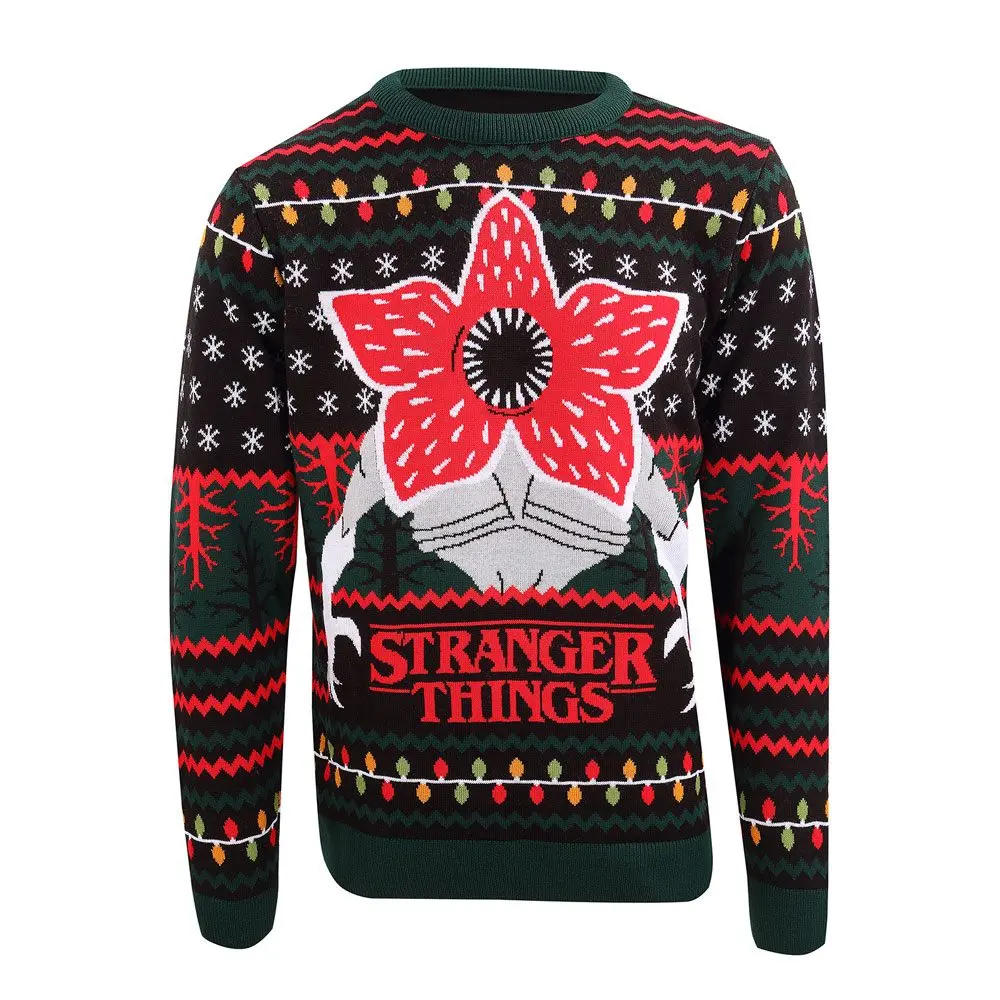Stranger Things Demogorgon Pulover de Crăciun poza produsului