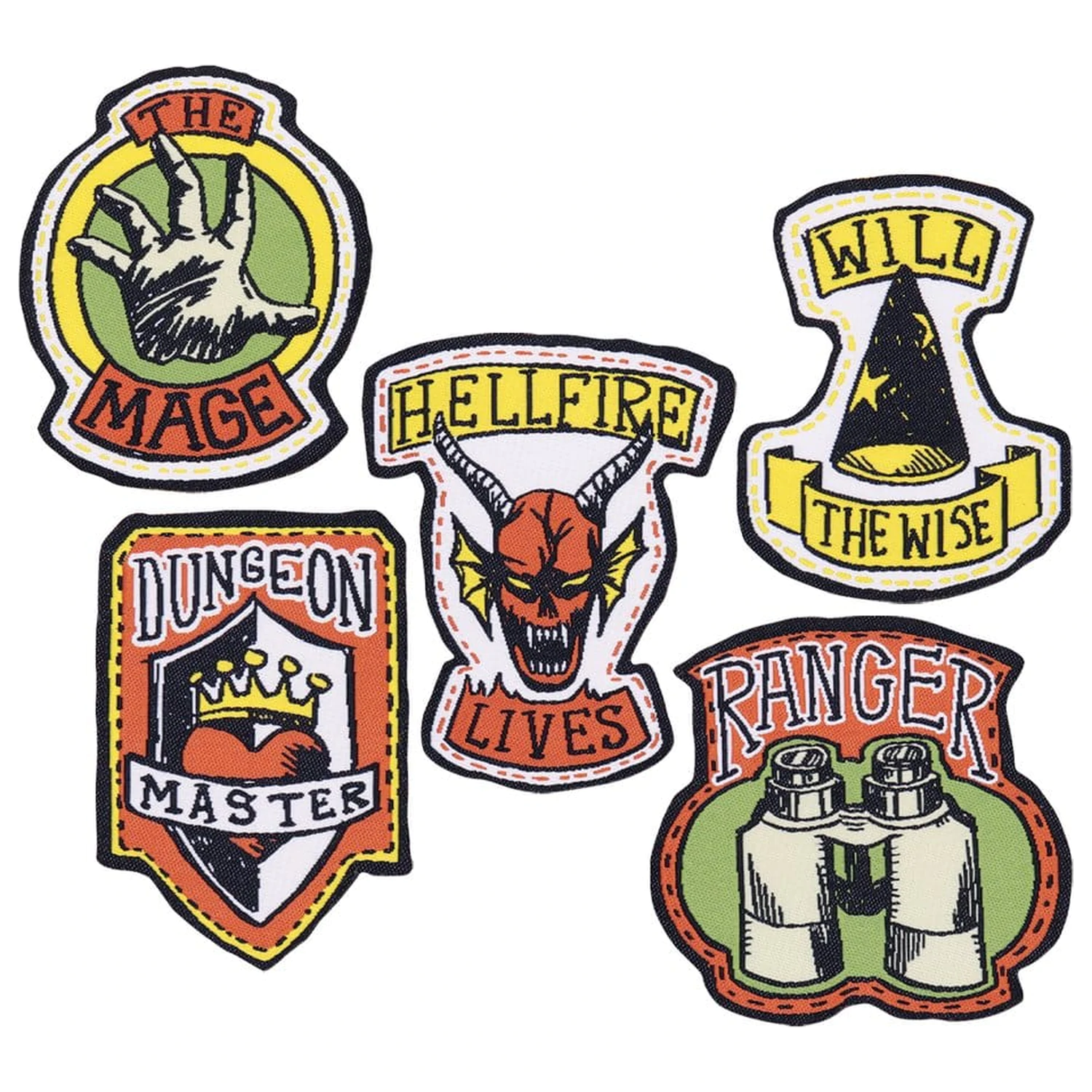 Stranger Things Fabric Patches set de 5 bucati poza produsului