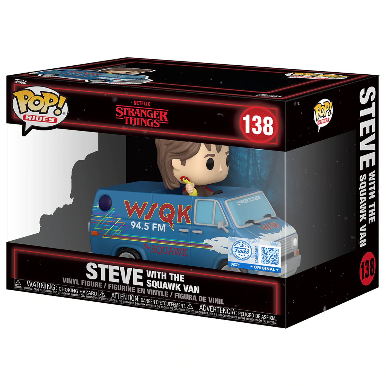 Stranger Things Funko POP! Rides Deluxe Vinyl Steve cu The Squawk Van Exclusive 9 cm poza produsului