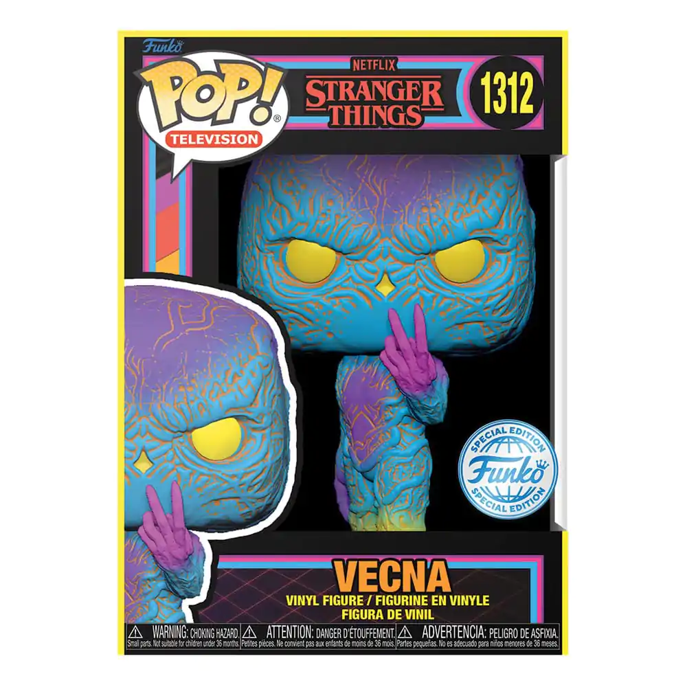 Stranger Things Funko POP! TV Figurine Vinil Vecna(BLKLT) 9 cm poza produsului