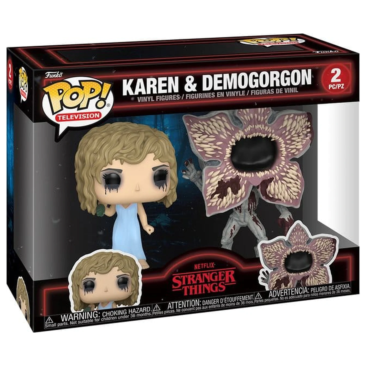 Stranger Things Funko POP! Vinyl Figures 2-Pack Karen & Demogorgon poza produsului