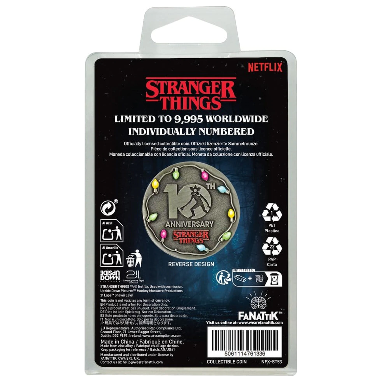 Stranger Things Monedă de colecție 10th Anniversary Eleven Ediție Limitată poza produsului