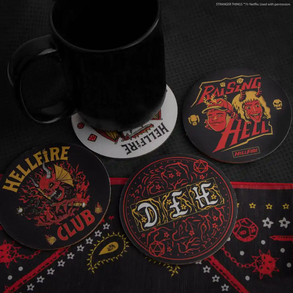 Stranger Things Coaster set de 4 Hellfire Club poza produsului