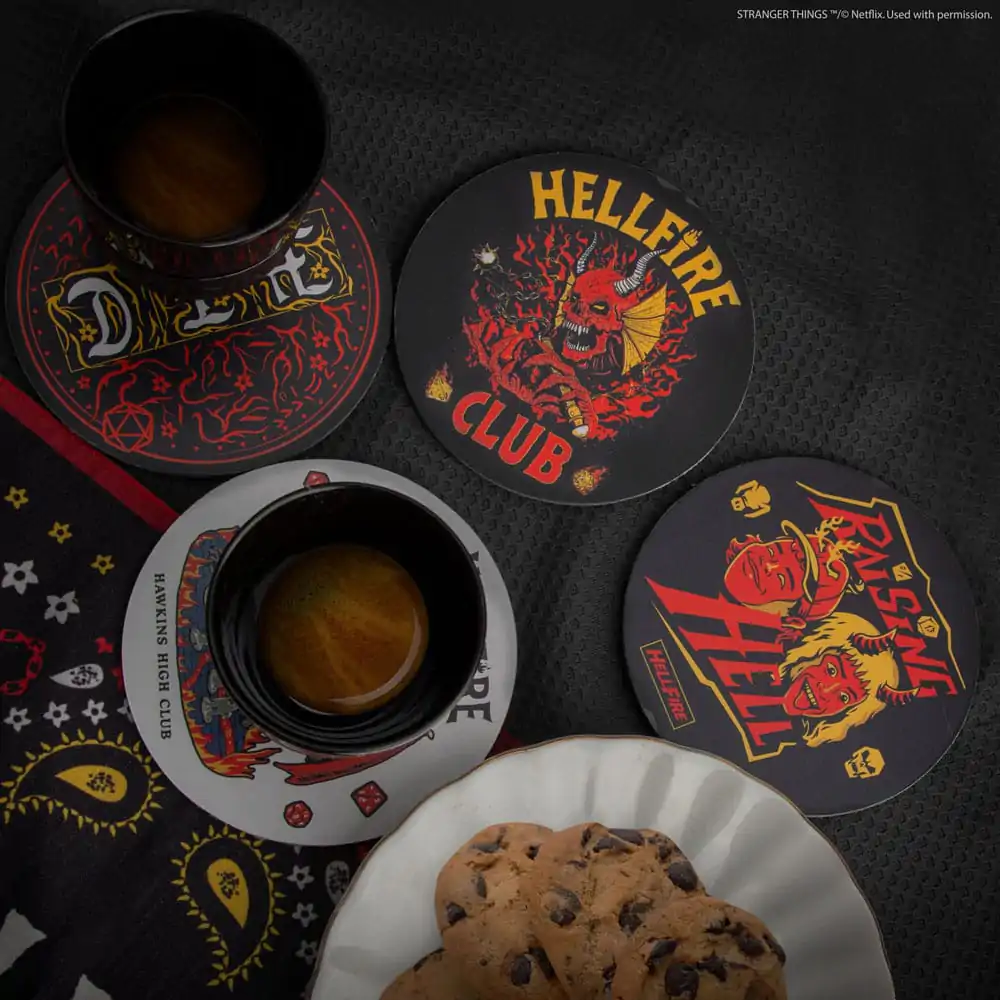 Stranger Things Coaster set de 4 Hellfire Club poza produsului