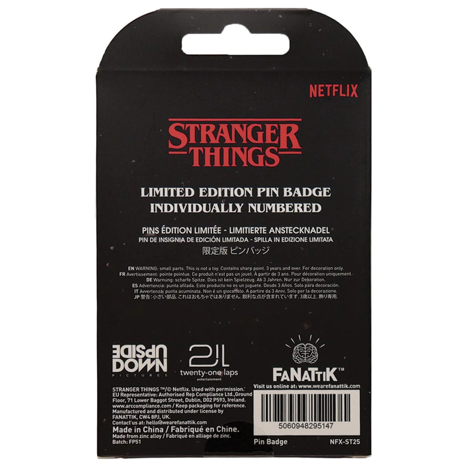 Stranger Things Pin Badge Hellfire Lives Editie Limitata poza produsului