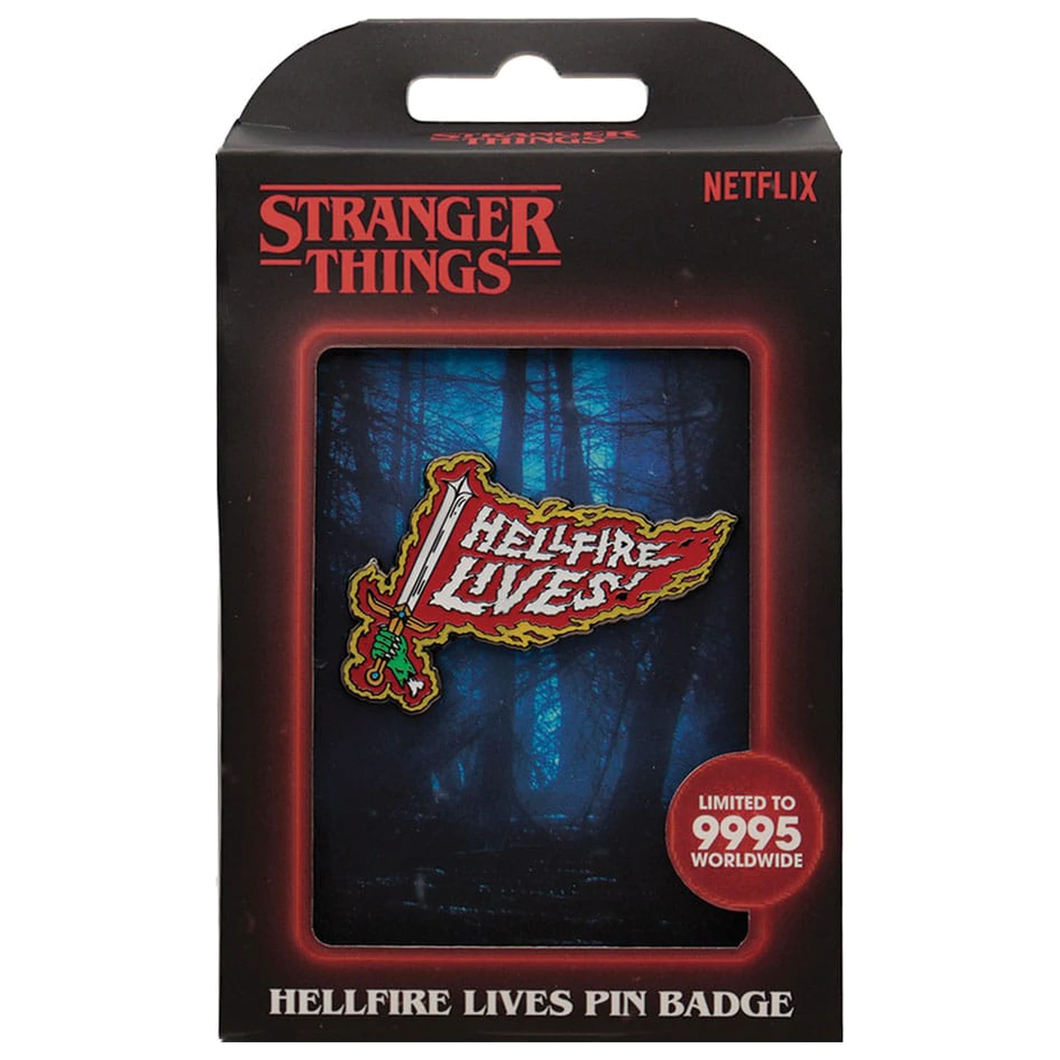 Stranger Things Pin Badge Hellfire Lives Editie Limitata poza produsului