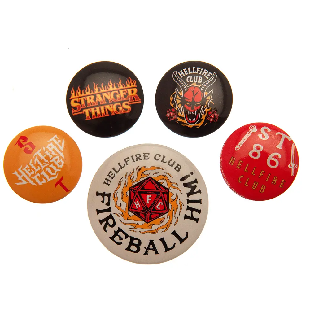 Stranger Things 4 Insigne cu ac 5-Pack Hellfire Club poza produsului