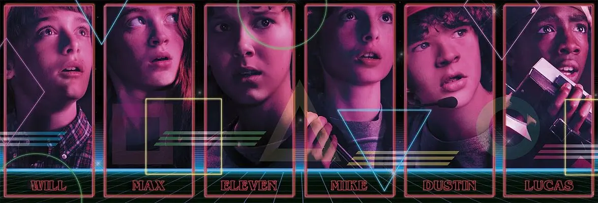 Stranger Things Puzzle Panorama Personaje poza produsului