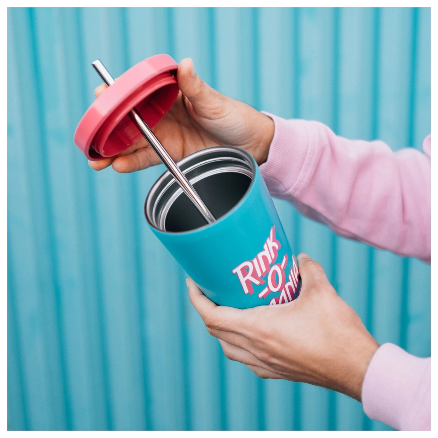 Stranger Things Rink-O-Mania pahar cu pai 550ml poza produsului